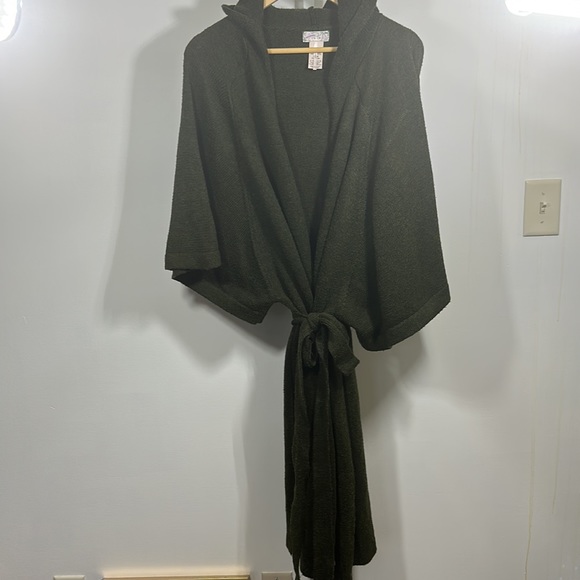 FREE PEOPLE Women’s Hooded & Belted Kimono Sweater/Duster Green One Size - Picture 2 of 13